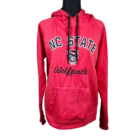 NC State Wolfpack Hoodie Womens Large Red Pullover College NCAA Colosseum - Picture 1 of 6